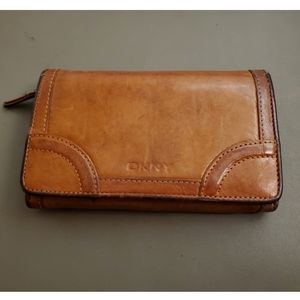 DKNY vintage brown leather wallet